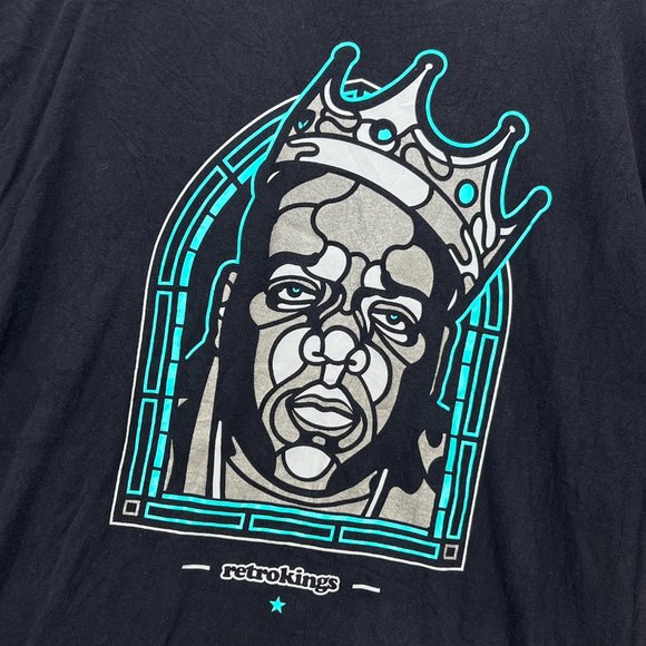 Vintage RetroKings Men's Black Short Sleeve Big Poppa Crown Graphic T-Shirt 3XL - Picture 4 of 8